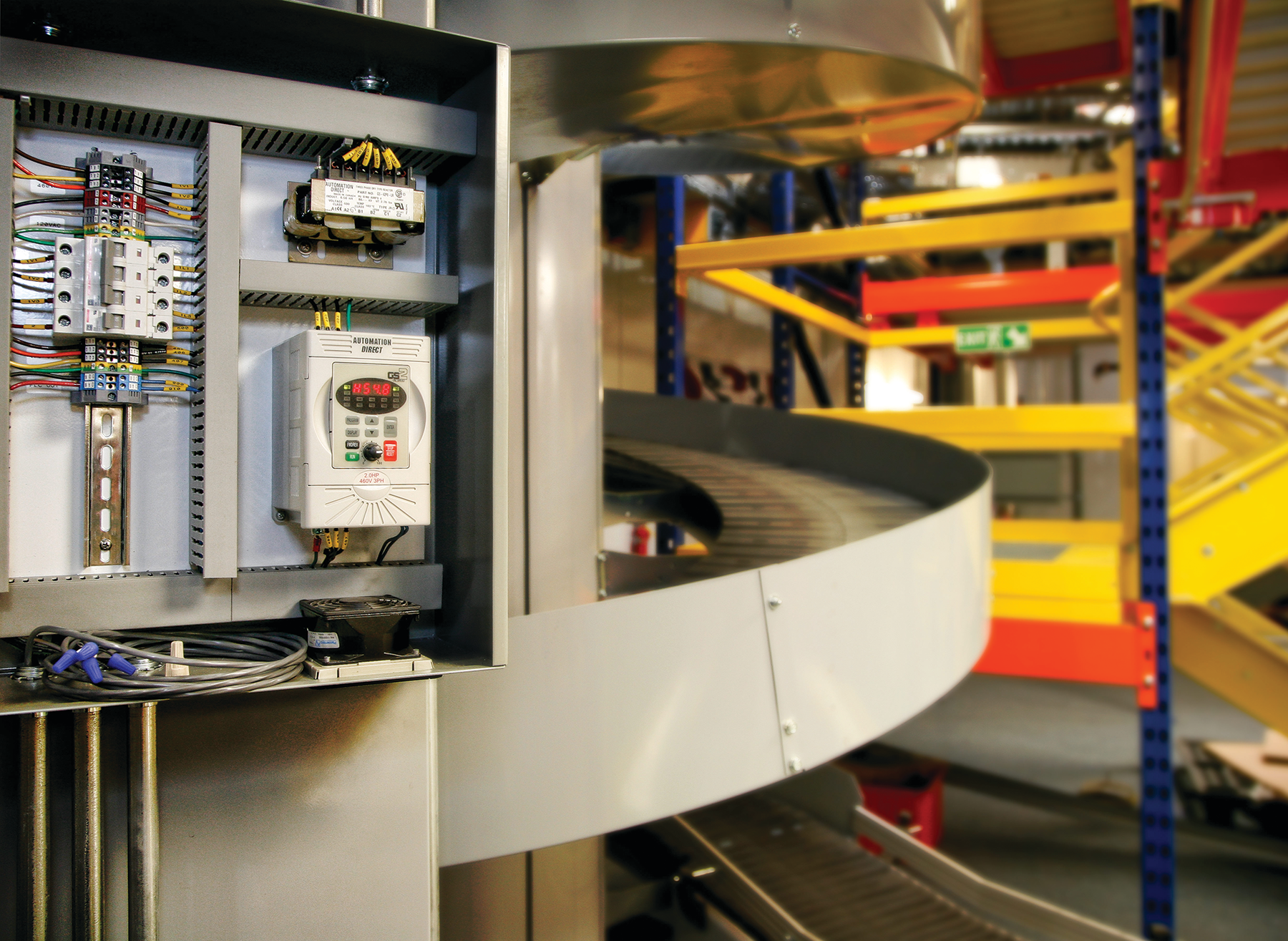 Figure 2: (Opposite) AutomationDirect VFDs include V/Hz control mode standard, which is good for many applications such as centrifugal pumps, fans and material conveyors. Images courtesy of AutomationDirect