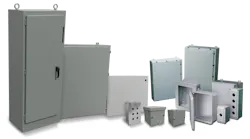 Figure 1: A complete portfolio of electrical enclosures includes many styles in addition to basic boxes and offers materials and construction options for a variety of installation locations. All images courtesy of AutomationDirect Figure 1: A complete portfolio of electrical enclosures includes many styles in addition to basic boxes and offers materials and construction options for a variety of installation locations. All images courtesy of AutomationDirect