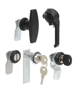 Figure 3: Security devices such as locking handles and padlockable latches are popular ways of preventing unauthorized access. Figure 3: Security devices such as locking handles and padlockable latches are popular ways of preventing unauthorized access.