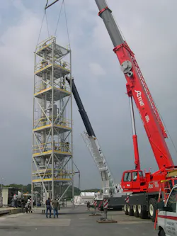 An extractive distillation module. An extractive distillation module.