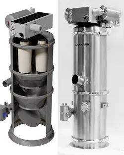 Access for cleaning and inspection is critical for smooth changeovers. The Volkmann VS vacuum conveyor shown earned a patent for quick disassembly without tools for access to the filter system inside. Access for cleaning and inspection is critical for smooth changeovers. The Volkmann VS vacuum conveyor shown earned a patent for quick disassembly without tools for access to the filter system inside.
