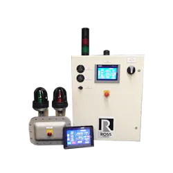 The Ross SysCon recipe control system allows operators to monitor and control the human machine interface (HMI) screen from a smartphone or tablet. Available as an option on all Ross mixing, blending, drying and dispersion equipment, these systems can be configured to automatically send text or email messages regarding operating status, production concerns or alarm notifications. The Ross SysCon recipe control system allows operators to monitor and control the human machine interface (HMI) screen from a smartphone or tablet. Available as an option on all Ross mixing, blending, drying and dispersion equipment, these systems can be configured to automatically send text or email messages regarding operating status, production concerns or alarm notifications.