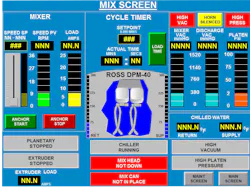 Operated through a color touch screen interface, PLC recipe controls allow for highly convenient batching based on speed, time, temperature, vacuum level and other process variables monitored and recorded in real time. Operated through a color touch screen interface, PLC recipe controls allow for highly convenient batching based on speed, time, temperature, vacuum level and other process variables monitored and recorded in real time.