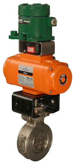 Figure 2: For critical isolation valve applications, a valve position transmitter (Fisher FIELDVUE 4400 shown) delivers greatly improved reliability because the device transmits continuous valve position, while providing a wealth of diagnostic data. Figure 2: For critical isolation valve applications, a valve position transmitter (Fisher FIELDVUE 4400 shown) delivers greatly improved reliability because the device transmits continuous valve position, while providing a wealth of diagnostic data.