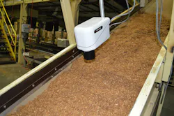 Online NIR moisture analyzer scanning moisture content of a tobacco processing plant. Online NIR moisture analyzer scanning moisture content of a tobacco processing plant.