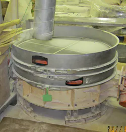 Figure 5: Bag dumping of low-MIE and -MEC materials with poor dust collection. Figure 5: Bag dumping of low-MIE and -MEC materials with poor dust collection.