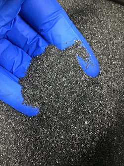 Considering how materials such as this activated carbon will flow through a process and between processing steps without hangups is critical to designing a successful system. Considering how materials such as this activated carbon will flow through a process and between processing steps without hangups is critical to designing a successful system.