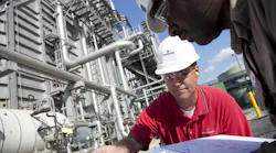 Figure 1: Emerson-trained technicians confirm the correct installation of control valves. Figure 1: Emerson-trained technicians confirm the correct installation of control valves.