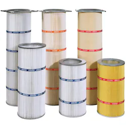 Pleated cartridge dust collector filters Pleated cartridge dust collector filters