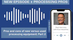 Rod Henricks, VP of sales for Kice Industries discusses hidden costs and risks of buying used and rebuilt processing equipment. Rod Henricks, VP of sales for Kice Industries discusses hidden costs and risks of buying used and rebuilt processing equipment.
