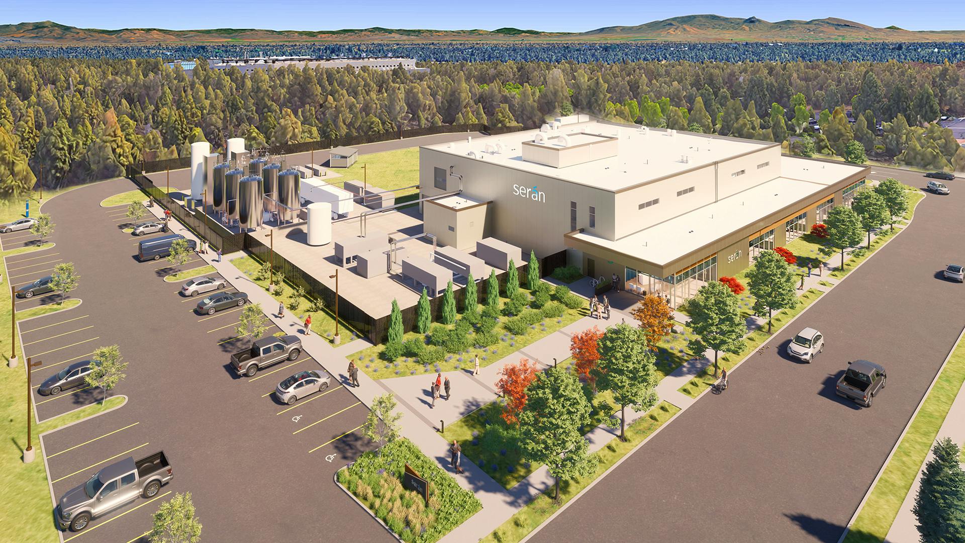 Aerial view of Ser&aacute;n manufacturing facility