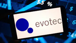 Evotec company logo displayed on mobile phone Evotec company logo displayed on mobile phone