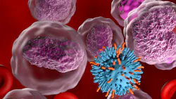 CAR T cell therapy in Non-hodgkin lymphoma (NHL) - closeup view 3d illustration CAR T cell therapy in Non-hodgkin lymphoma (NHL) - closeup view 3d illustration