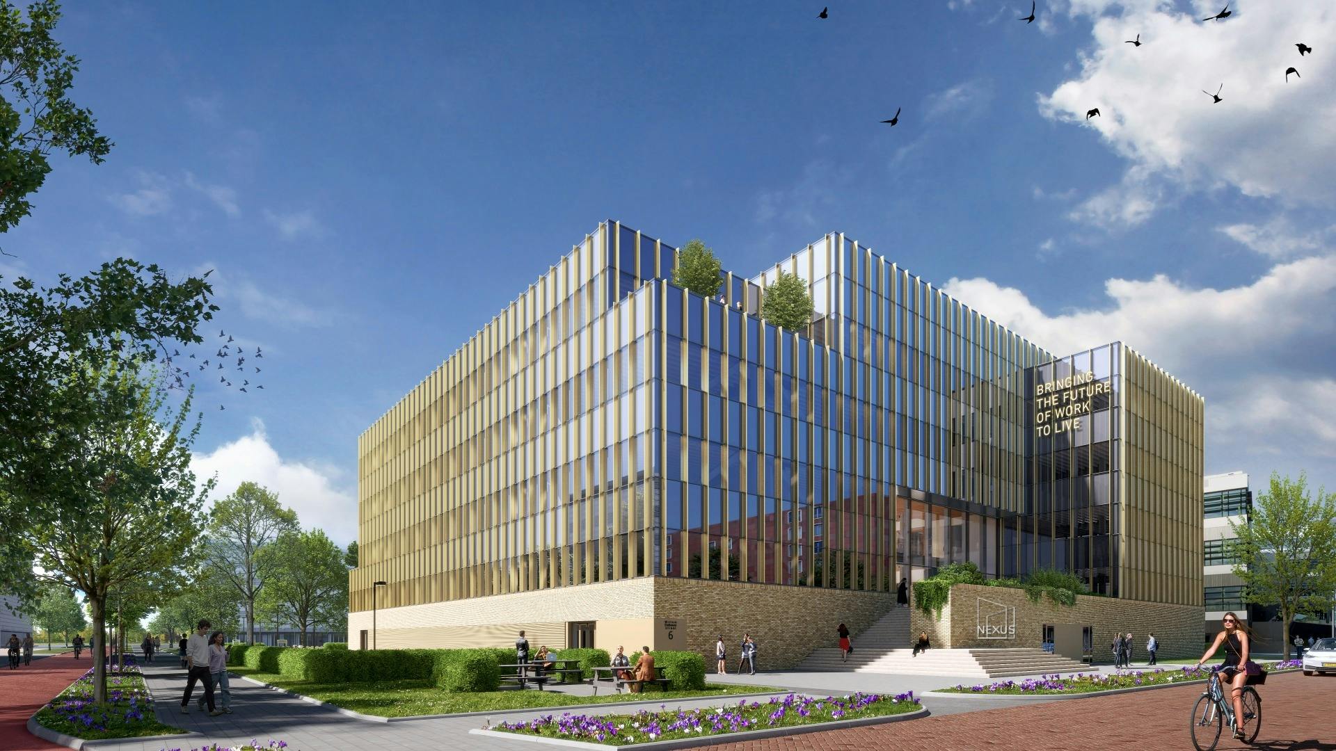 3D exterior view of Leiden Bio Science Park in Leiden, the Netherlands