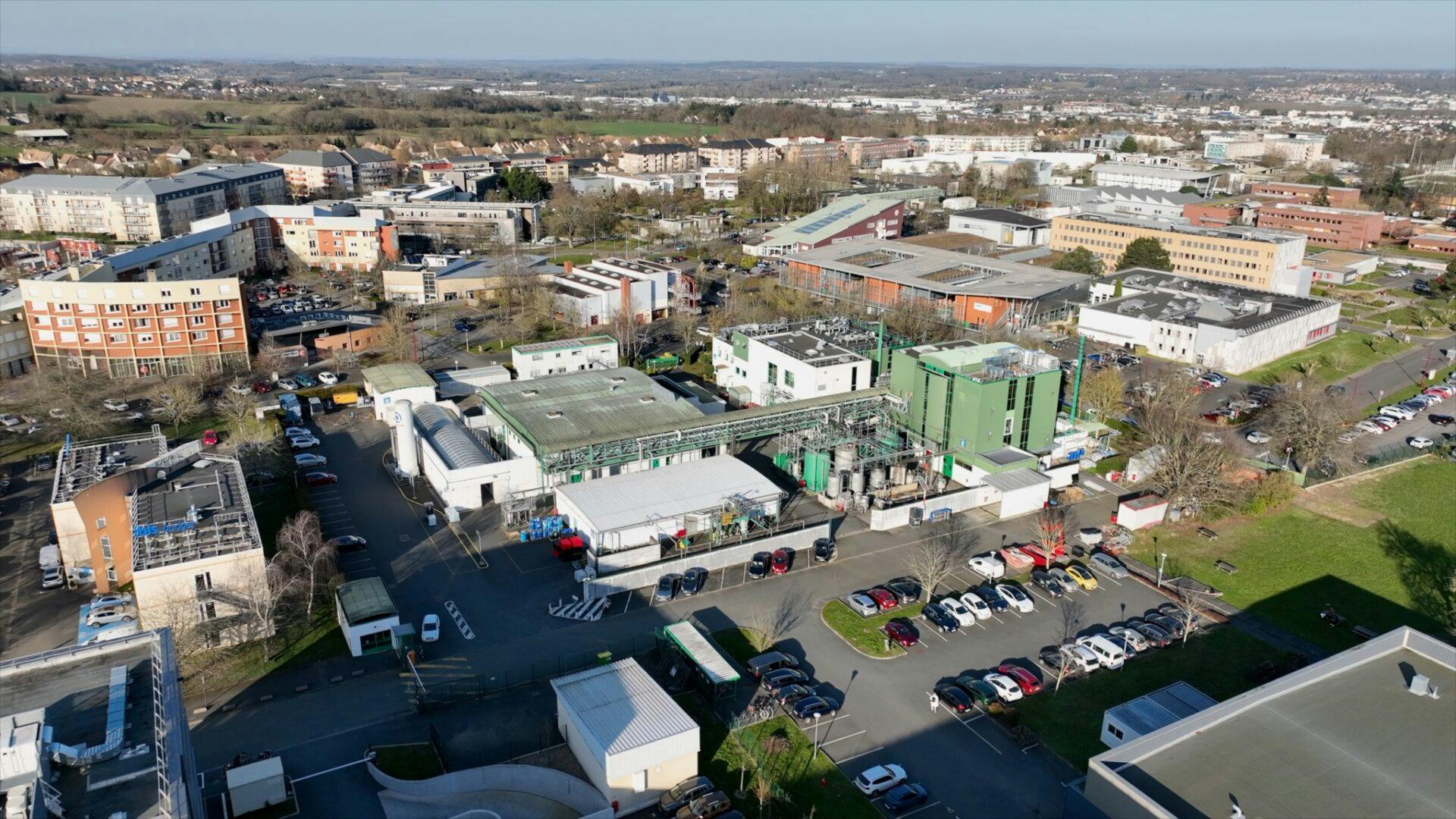 aerial view of Axplora site in Le Mans, France