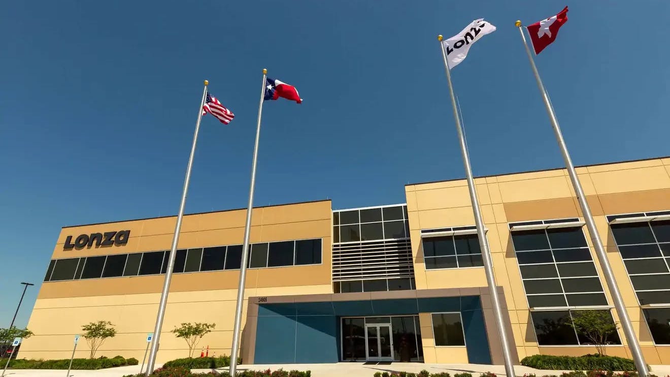Exterior shot of Lonza&rsquo;s Houston (US) facility