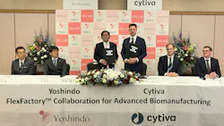 Cytiva, Yoshindo executives at signing for FlexFactory collaboration to advance biomanufacturing Cytiva, Yoshindo executives at signing for FlexFactory collaboration to advance biomanufacturing