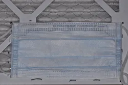Figure 2: Overlay the mask on top of the air filter. Mark size required prior to applying tape to marked area. Figure 2: Overlay the mask on top of the air filter. Mark size required prior to applying tape to marked area.