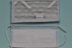Figure 3b: Remove carboard supports and compare to mask. Figure 3b: Remove carboard supports and compare to mask.