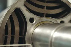 Figure 10. Note that there are no conductors in the SynRM rotor. Figure 10. Note that there are no conductors in the SynRM rotor.