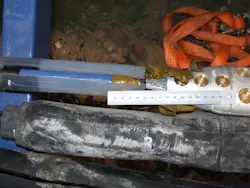 Figure 1. Example of defective cable termination Figure 1. Example of defective cable termination