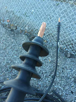 Cable allowing water intrusion Cable allowing water intrusion