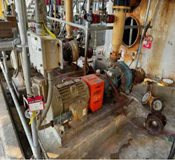 Figure 1: The fixed-speed motor on a chlorinator pump at Syngenta's chemical plant was overheating, vibrating, and noisy. Figure 1: The fixed-speed motor on a chlorinator pump at Syngenta's chemical plant was overheating, vibrating, and noisy.