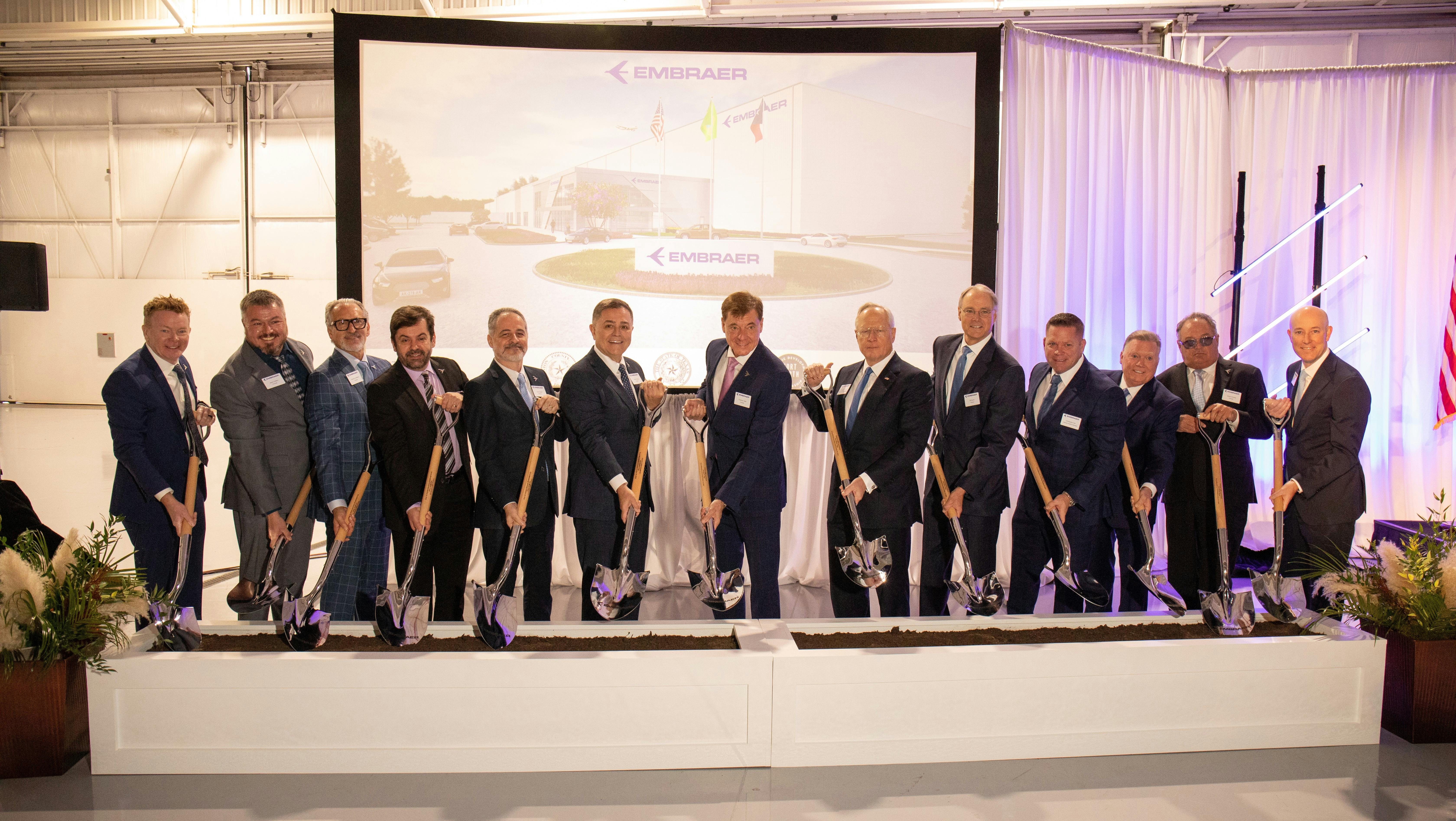 Embraer celebrates the groundbreaking of its new MRO facility in Fort Worth