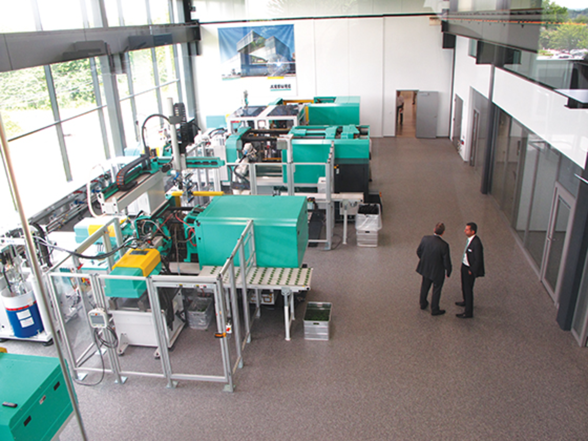 Showroom inside Arburg's new 27,000-square-foot facility