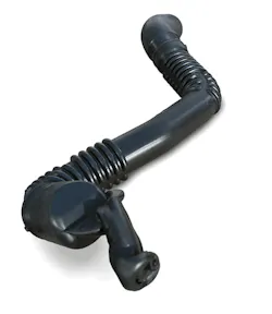 Kautex's suction blow molding process is used to create turbocharger pipe. Kautex's suction blow molding process is used to create turbocharger pipe.