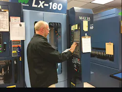 A Dynamic employee operates one of two recently purchased LX-160 five-axis, high-speed Matsuura machining centers. A Dynamic employee operates one of two recently purchased LX-160 five-axis, high-speed Matsuura machining centers.