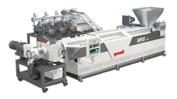 Gneuss’ latest GPU extrusion line features a second-generation MRS extruder with an enhanced drive. Gneuss’ latest GPU extrusion line features a second-generation MRS extruder with an enhanced drive.