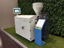 The Alpha Plus 60-25, shown at the K show, is part of a portfolio of smaller-sized extruders outfitted with the new BCtouch UX compact controller. The Alpha Plus 60-25, shown at the K show, is part of a portfolio of smaller-sized extruders outfitted with the new BCtouch UX compact controller.