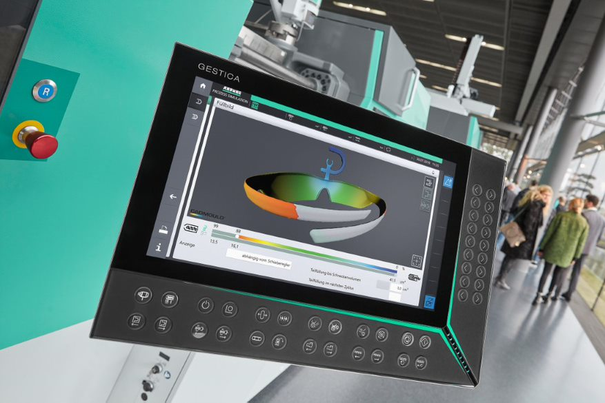 Arburg's Gestica controls offer real-time monitoring that facilitates more efficient production.