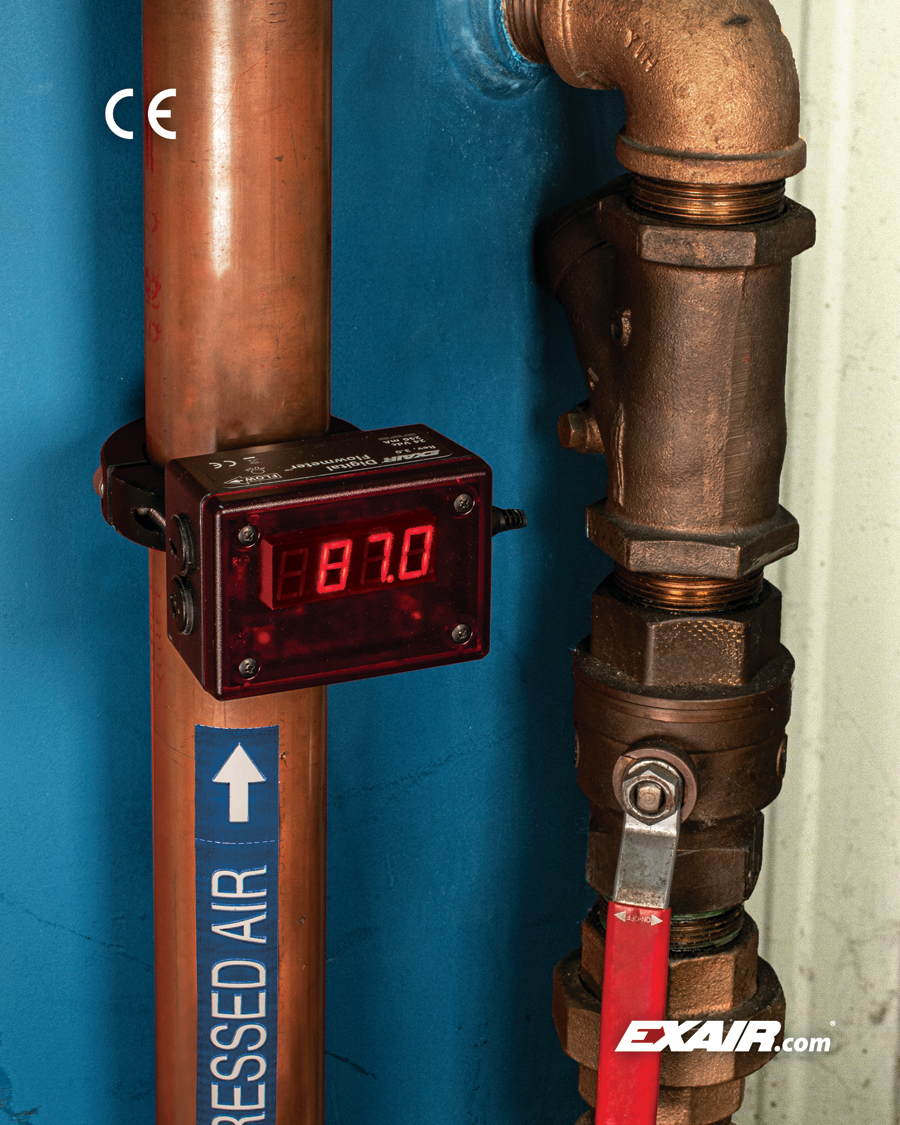Exair's pressure-sensing digital flow meter