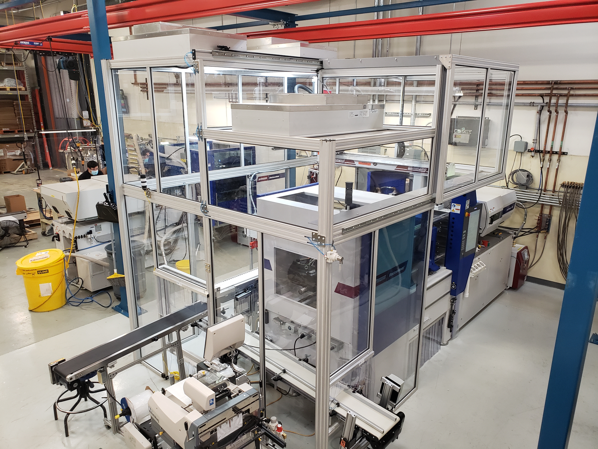One of PTA Plastics' new presses is a Wittmann Battenfeld EcoPower press with a fully self-contained Class 7 clean room.