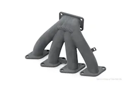 3-D printers can produce parts that would not be possible to mold, such as this HP printer-produced air duct used in automotive appliance and industrial air manifolds. 3-D printers can produce parts that would not be possible to mold, such as this HP printer-produced air duct used in automotive appliance and industrial air manifolds.