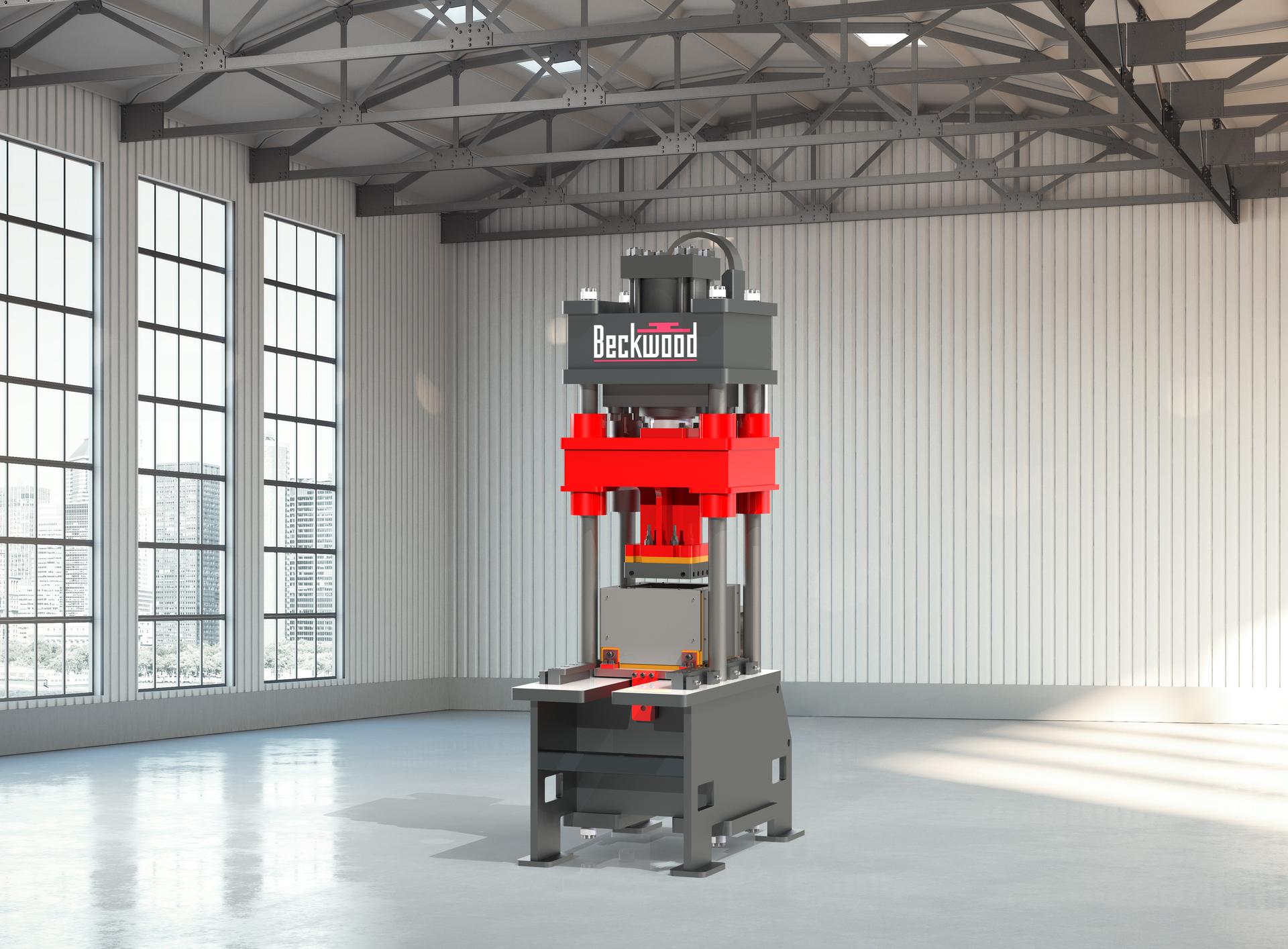 Beckwood Press Co. was awarded a contract to build two custom hydraulic presses for a contract manufacturer of medical device components, including a 110-ton, four-post compression molding machine for R&D.