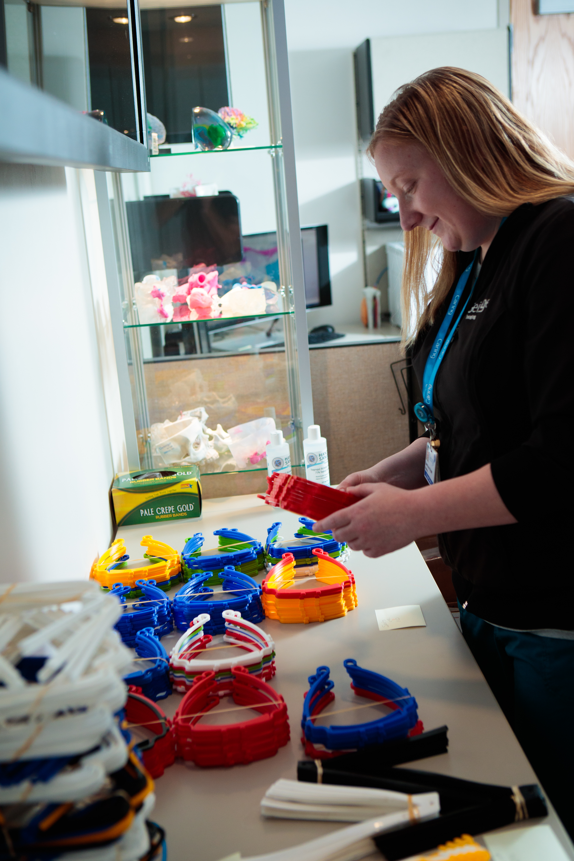 Geisinger printed headbands to make face shields during the pandemic.
