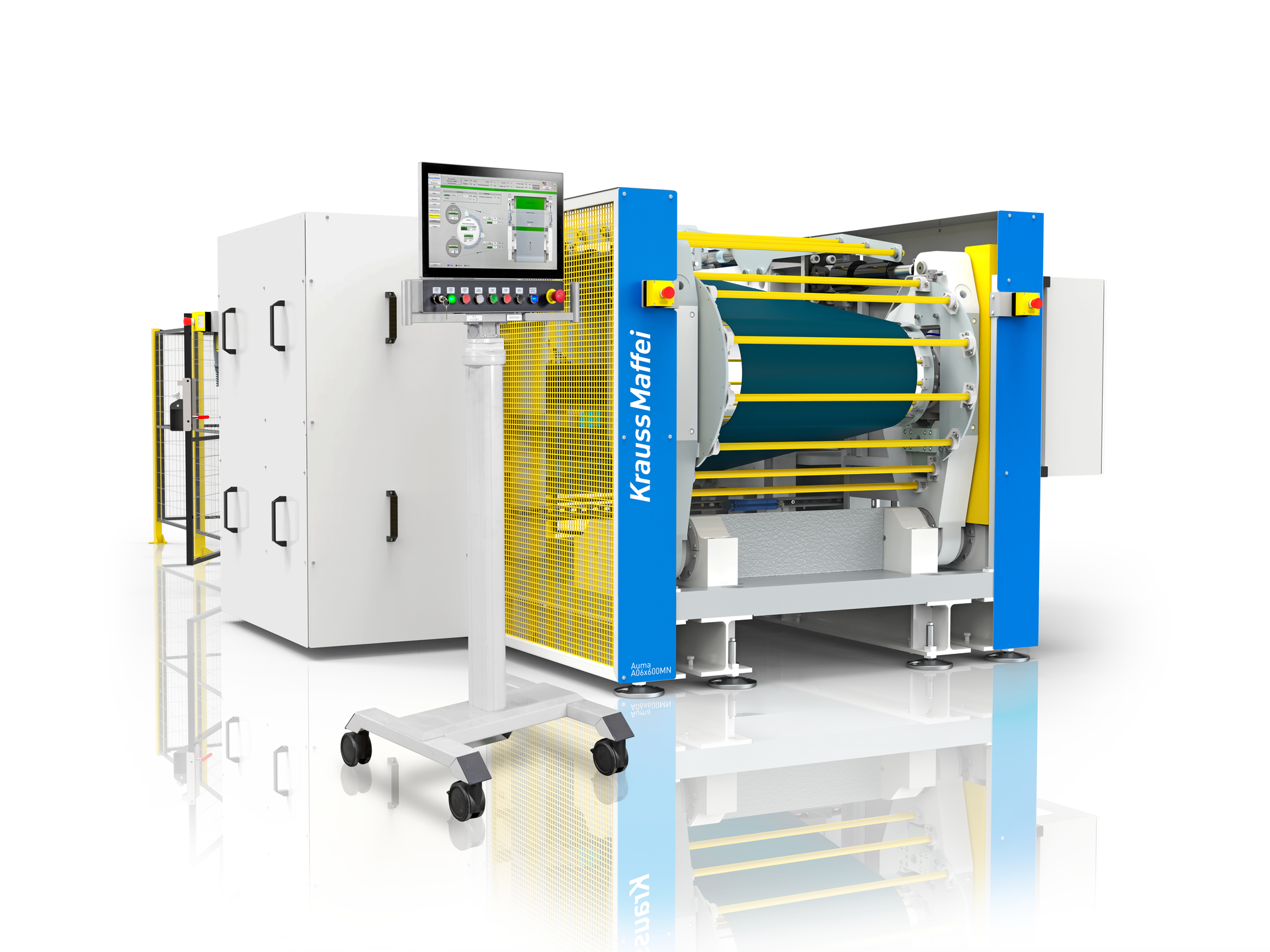 Auma rotary presses can produce composite roofing sheets and floor coverings.