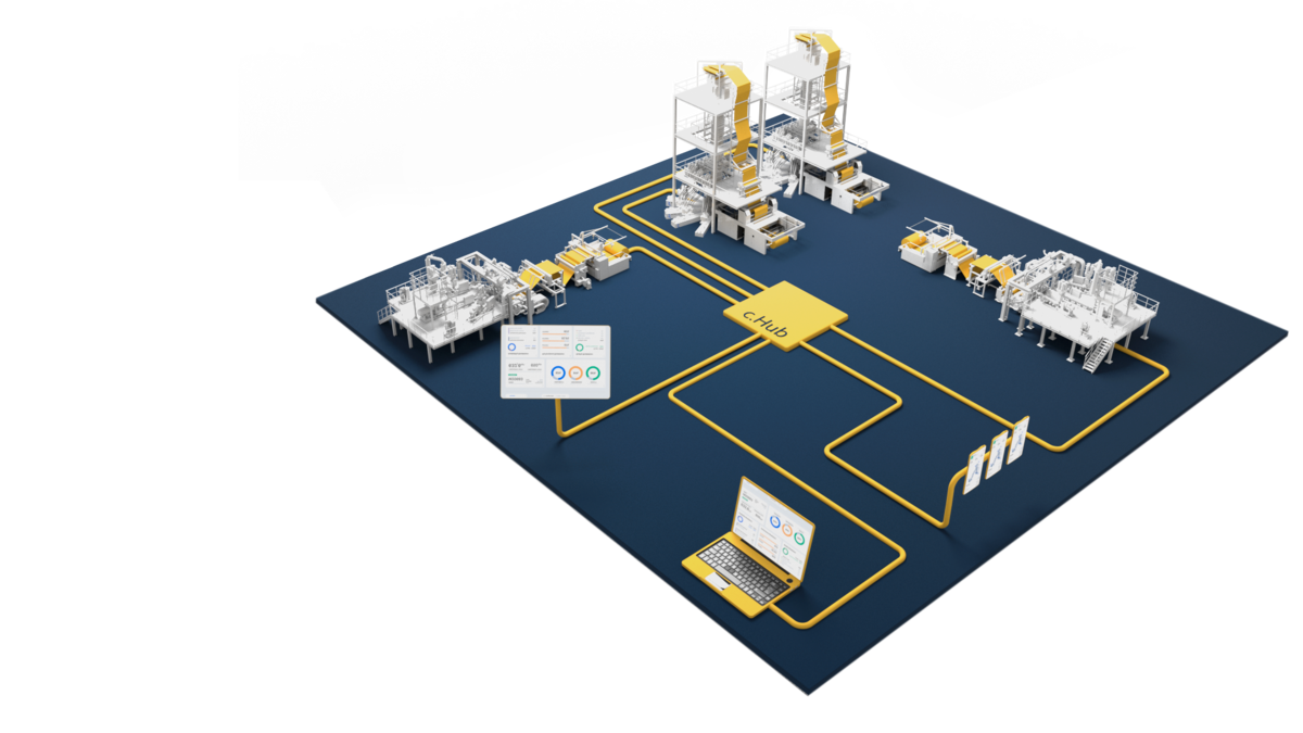 Reifenh&auml;user's c.Hub enables cross-vendor data exchange between line types and systems.