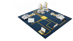Reifenhäuser's c.Hub enables cross-vendor data exchange between line types and systems. Reifenhäuser's c.Hub enables cross-vendor data exchange between line types and systems.
