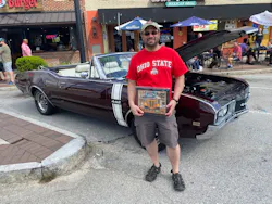 Umberto Catignani enjoys going to car shows. Here, he shows off an award recognizing his 1968 Oldsmobile 442 as one of the 16 best entries at a show. Umberto Catignani enjoys going to car shows. Here, he shows off an award recognizing his 1968 Oldsmobile 442 as one of the 16 best entries at a show.