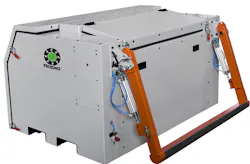 Rapid Granulator's GT line chops skeletal thermoforming waste. Rapid Granulator's GT line chops skeletal thermoforming waste.