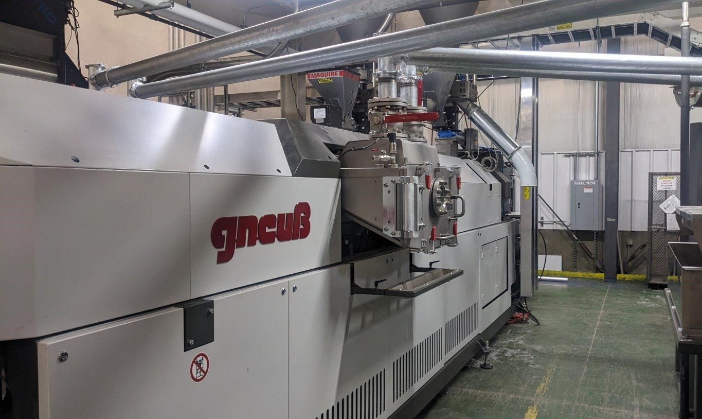 This new Gneuss MRS extruder will allow D&W Fine Pack to process post-consumer PET flake.
