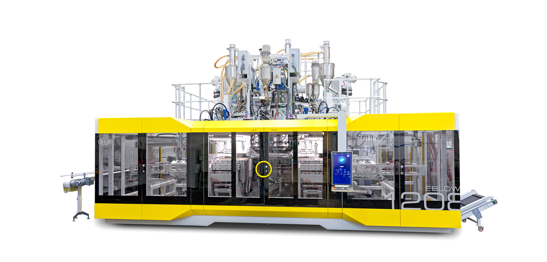 Machines in Bekum's new Industrial line can make large canisters, drums, technical parts, intermediate bulk containers and fuel tanks.