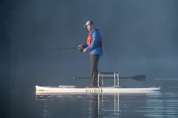 Rob Bossen, owner of Grey Duck Outdoor, throws out a line. Rob Bossen, owner of Grey Duck Outdoor, throws out a line.