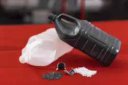 AlphaMAC machines are designed for bottles with a layer of post-consumer or recycled material sandwiched between two layers of virgin resin. AlphaMAC machines are designed for bottles with a layer of post-consumer or recycled material sandwiched between two layers of virgin resin.