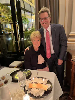 Jeff Burnstein, president of the Association for Advancing Automation, enjoys a dinner with his wife Jayne, while visiting Paris to celebrate her birthday. Jeff Burnstein, president of the Association for Advancing Automation, enjoys a dinner with his wife Jayne, while visiting Paris to celebrate her birthday.