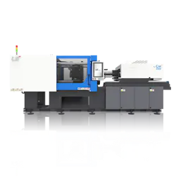 The 440-ton LS Mtron One-E injection molding machine features the company's advanced control system. The 440-ton LS Mtron One-E injection molding machine features the company's advanced control system.